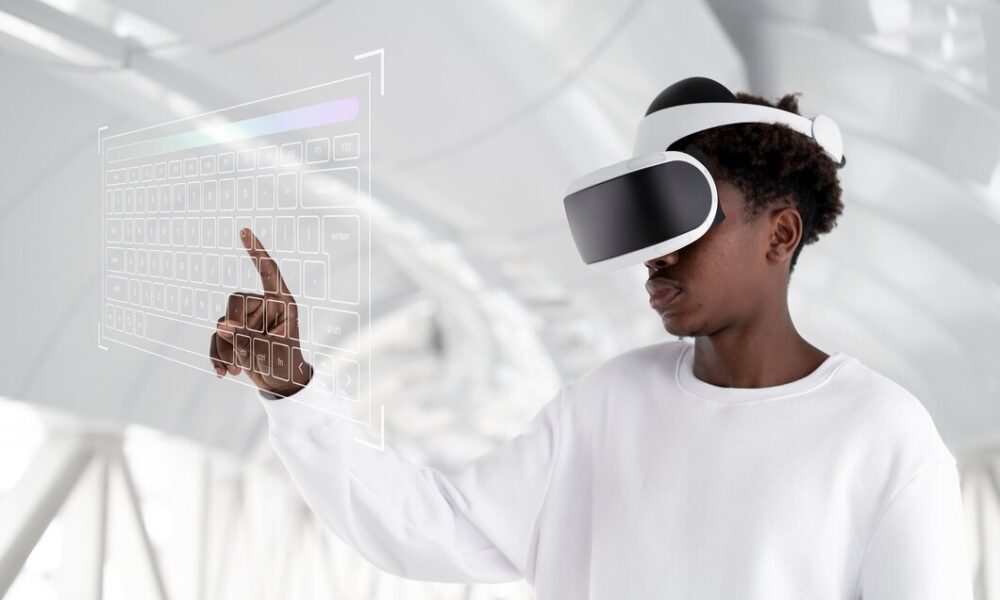 man-with-vr-headset-touching-holographic-screen_53876-105393